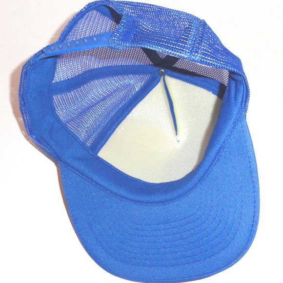 New Orleans French Quarter Vintage Mesh Snapback Adjustable Trucker Hat - Blue - Picture 3 of 4